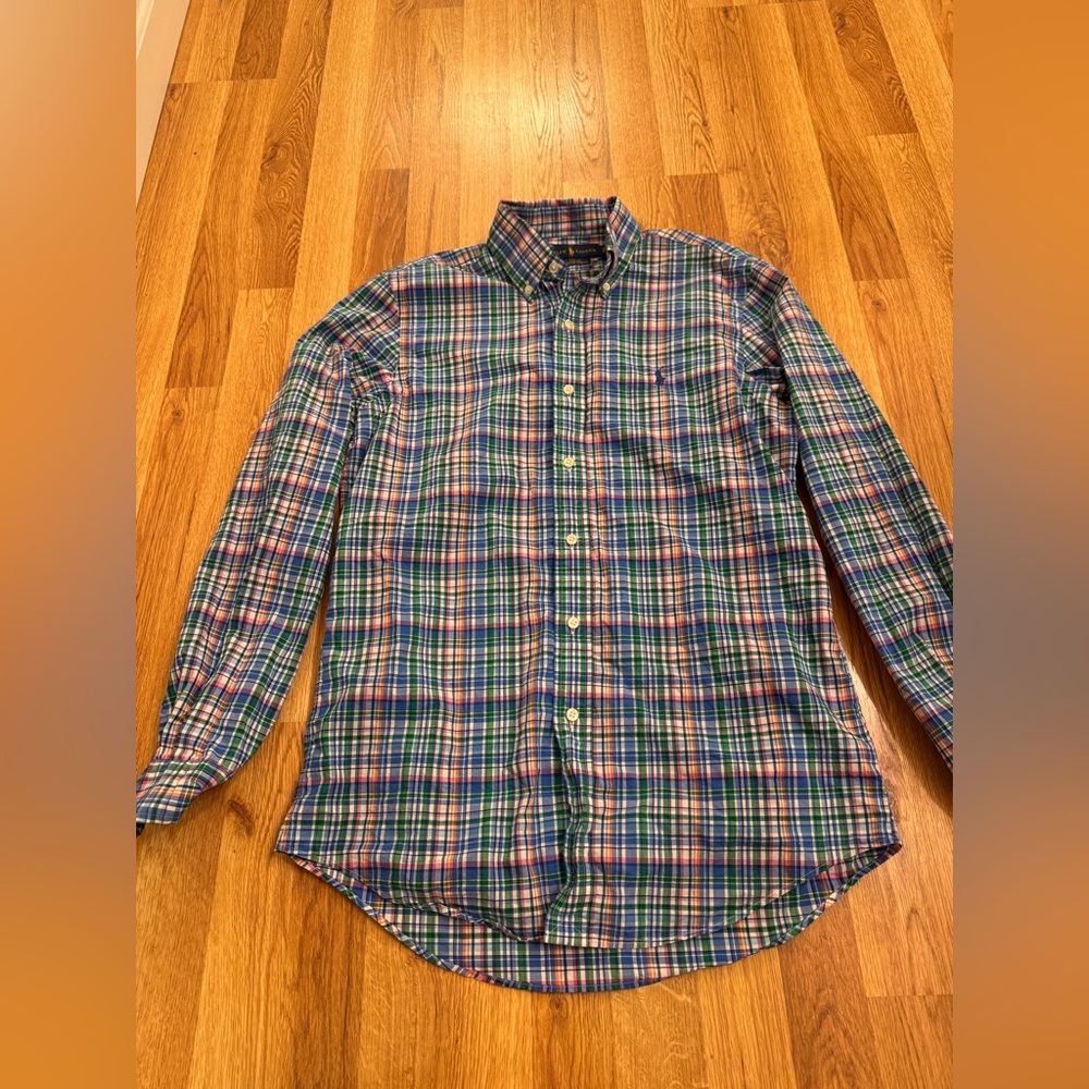 Colorful Plaid Button-Up Shirt